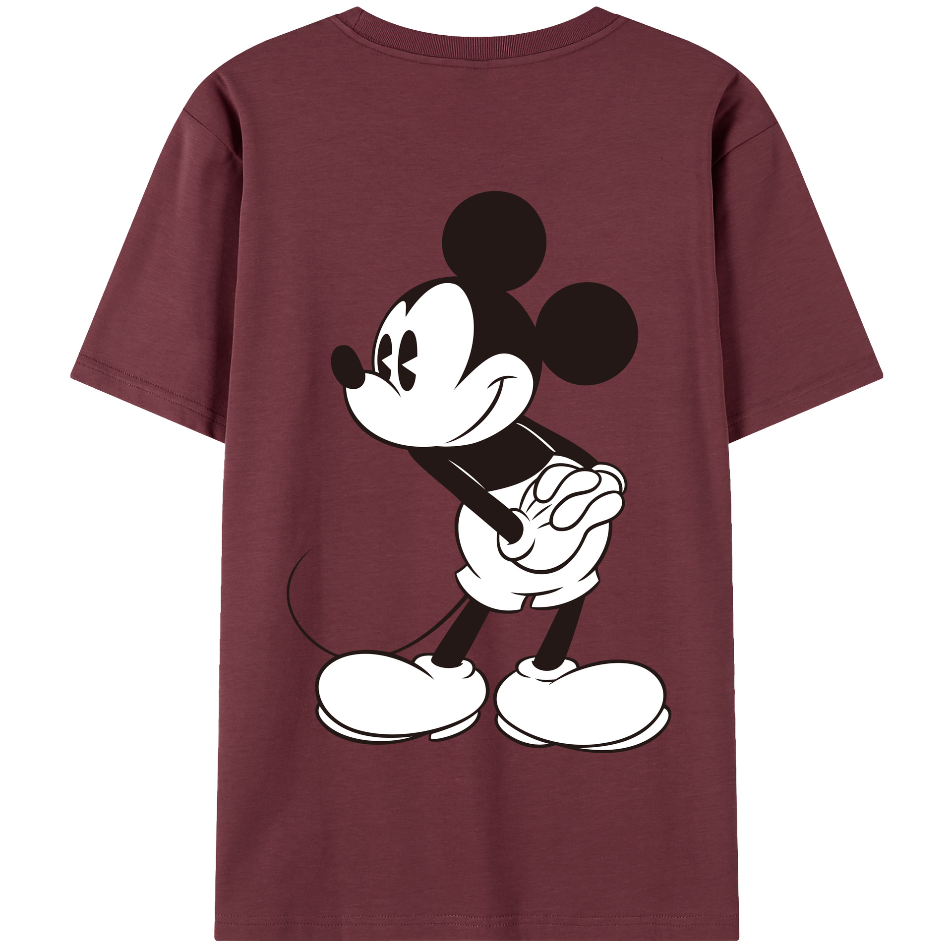 （画像用） ミッキーマウス Mickey Mouse 綿100％半袖Tシャツ（背面プリント）